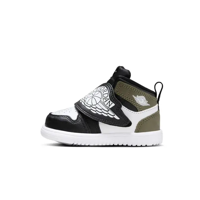 Air Jordan 1 Sky Toddler Black White Olive BQ7196092 The Sole Supplier