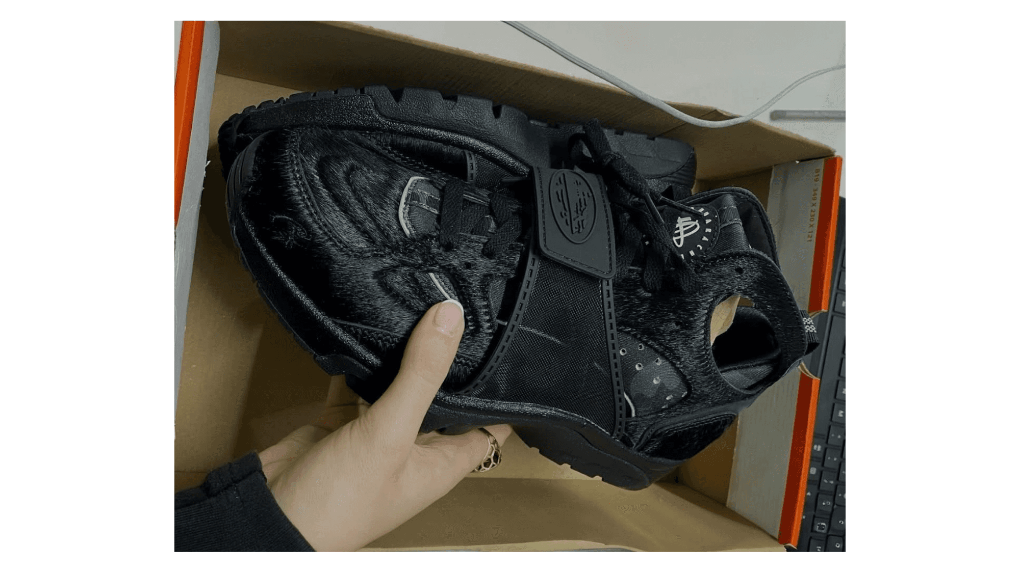 The Next Corteiz x Nike Air Trainer Huarache is Going Full "Black Cat" Mode
