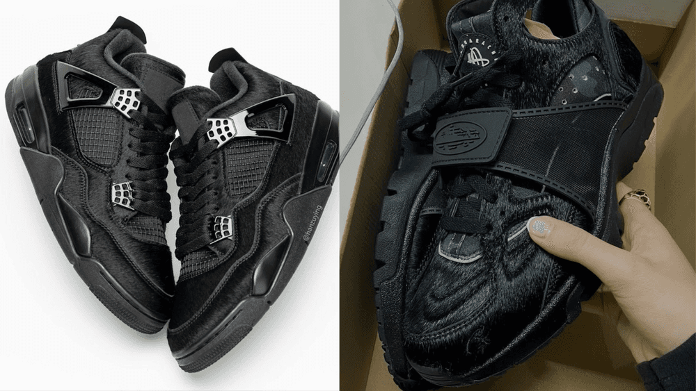 The Next Corteiz x Nike Air Trainer Huarache is Going Full "Black Cat" Mode The Next Corteiz x Nike Air Trainer Huarache is Going Full "Black Cat" Mode
