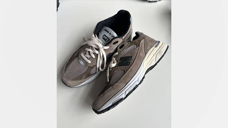 JJJJound x New Balance 993 Brown Cream side