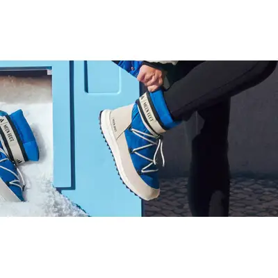 Moon Boot x adidas Moonboost High Power Blue On Foot 1