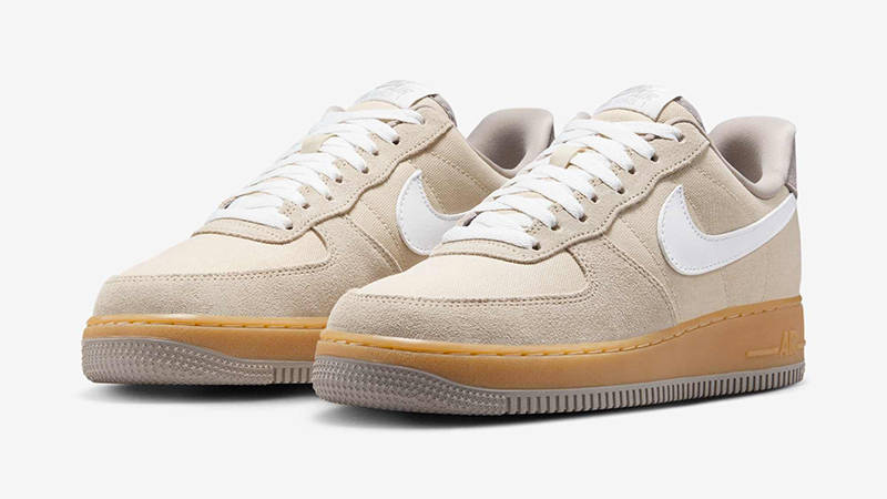 Nike Air Force 1 Low Suede Canvas Khaki HV4306-234 front