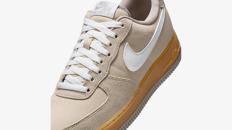 Nike Air Force 1 Low Suede Canvas Khaki HV4306-234 tongue