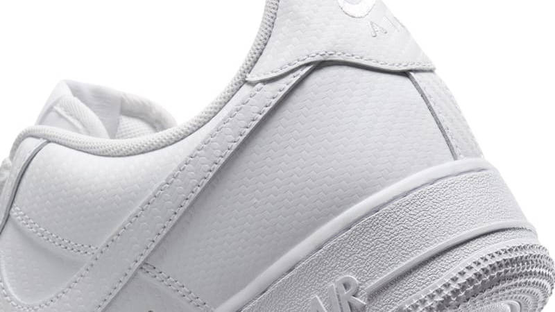 Nike Air Force 1 Low White Carbon Fiber Closeup