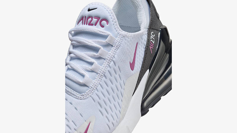Nike Air Max 270 GS White Hot Fuchsia 943345-120 tongue