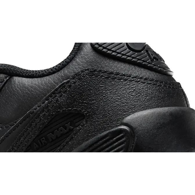 Nike Air Max 90 GS Triple Black Closeup