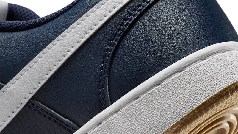 Nike Court Vision Low Obsidian White Closeup