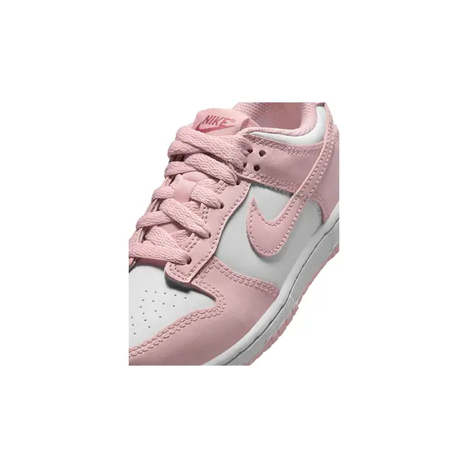 dunk low pink glaze white