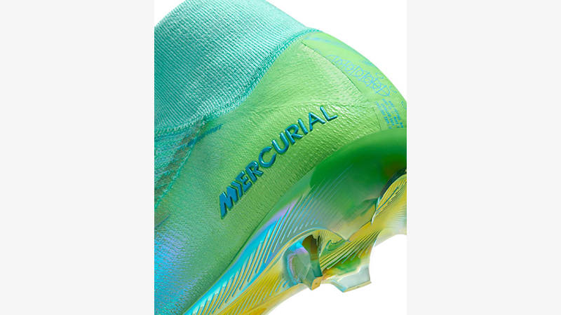 Nike Mercurial Superfly 10 Elite SE FG High-Top Football Boot Hyper Turquoise FQ8309-300 heel