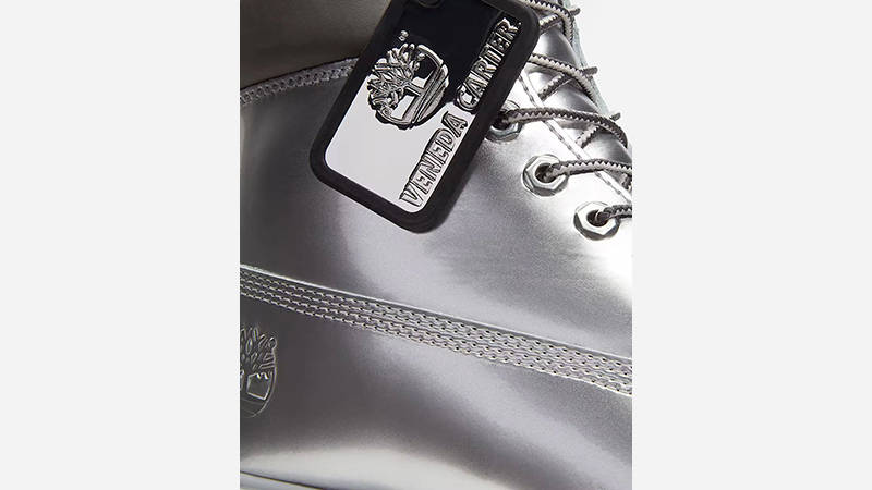Veneda Carter x Timberland 6 Inch Lace Up Waterproof Boot Silver TB0A6D9MEBN1 side