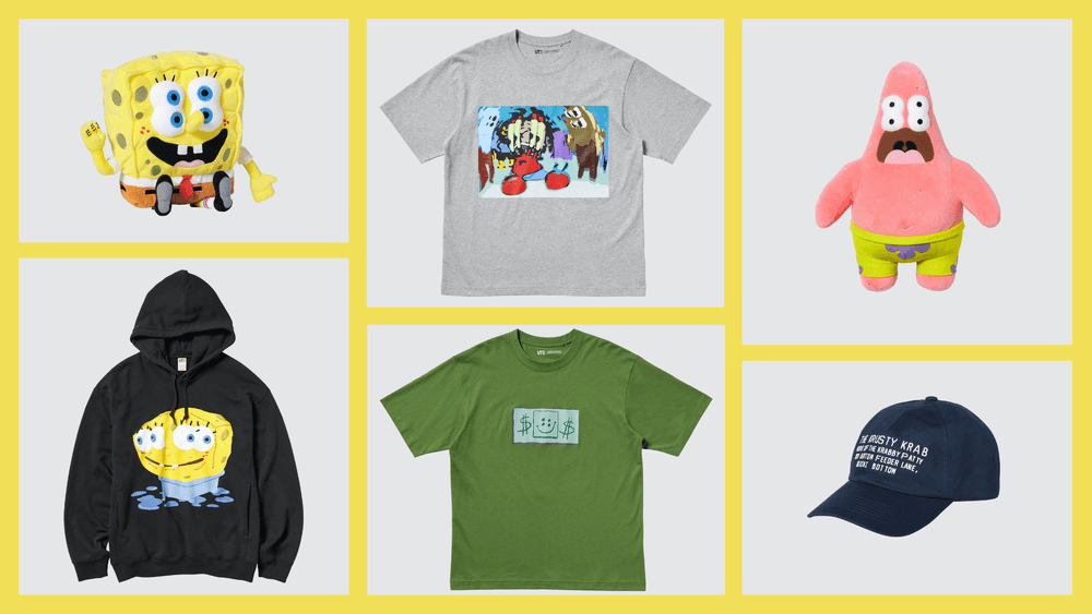 via UNIQLO Uniqlo Teams Up with SpongeBob and Cactus Plant Flea Market for a Bikini Bottom Drip!