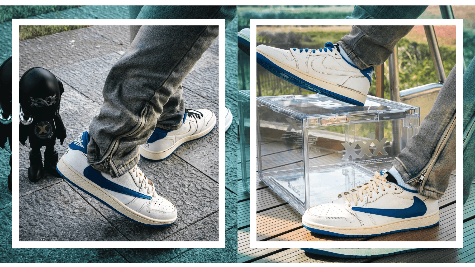 Travis Scott × fragment design AJ1 US10 Jordan 1 Retro Low OG SP Fragment x Travis Scott Men's - DM7866