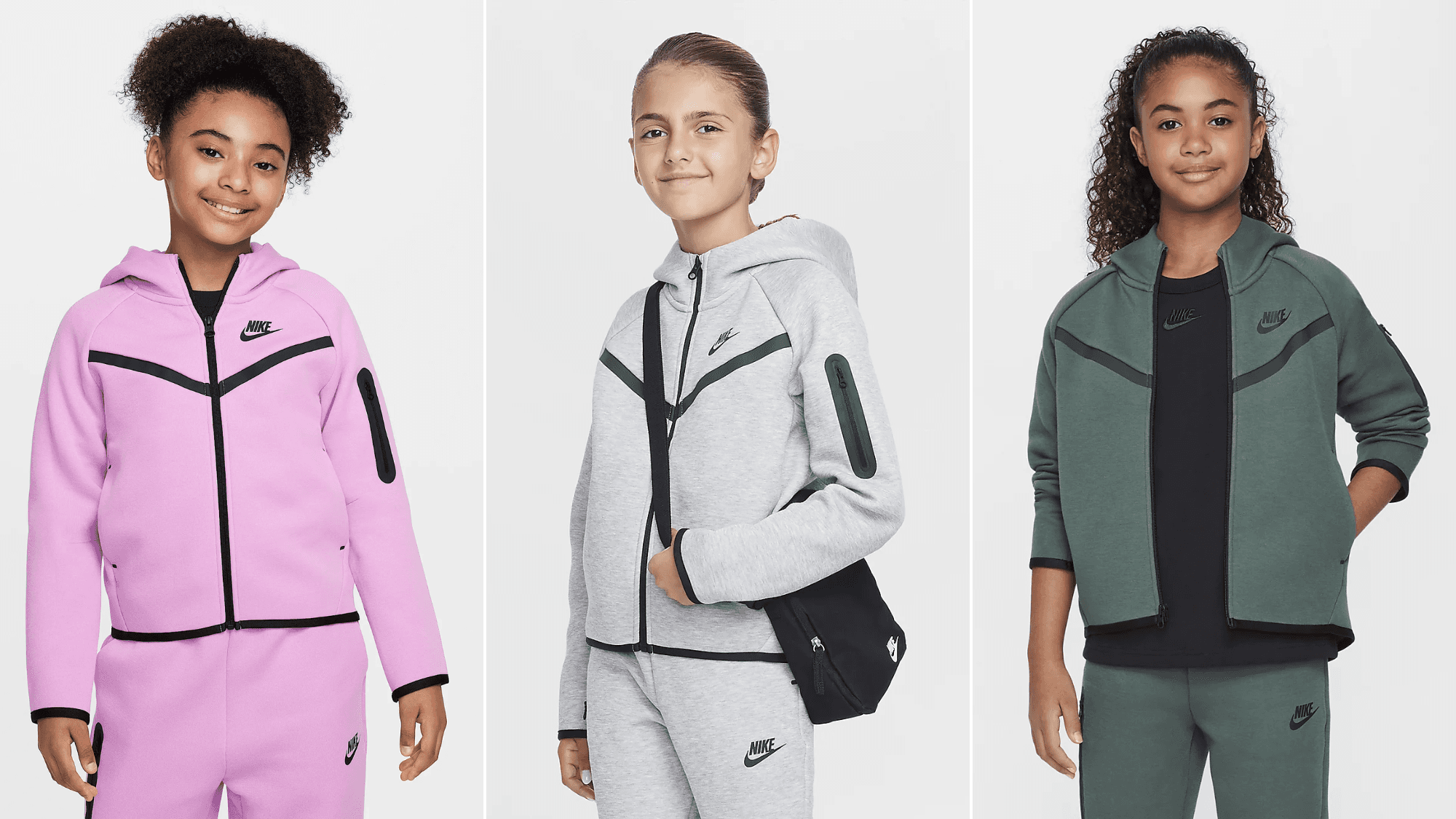 Nike Sportswear Tech Fleece Older Kids' (Girls') Full-Zip Hoodie