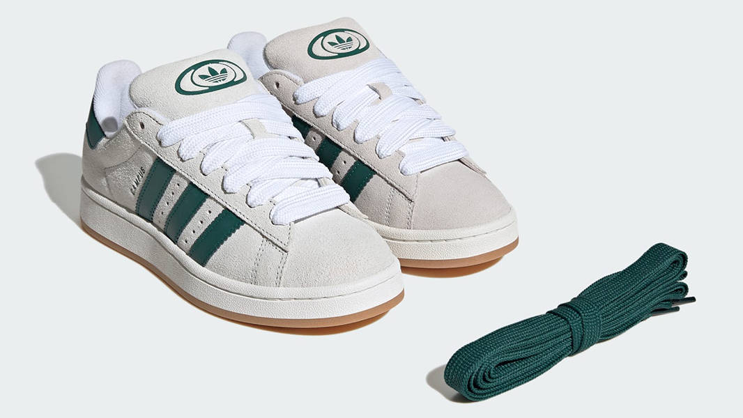 adidas Campus 00s Crystal White Green JQ7784 Front