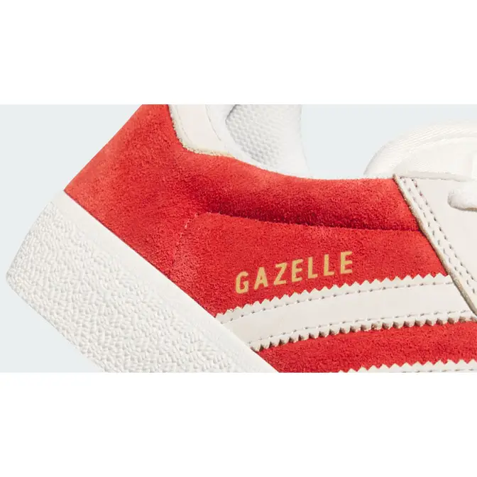 adidas Gazelle Better Scarlet Chalk White Closeup
