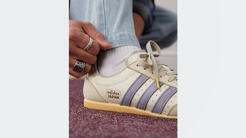 adidas Japan Cream Violet JI2664 on foot side