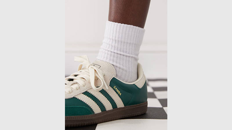 adidas Samba OG Collegiate Green White Gum JI3215 closeup