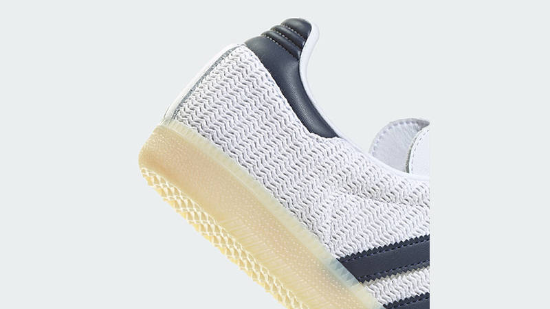 adidas Samba OG Knitted Mesh White Navy JH5633 heel