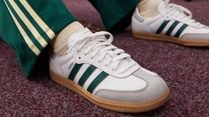 adidas gazelle silver green womens adidas Samba OG Footwear White Green