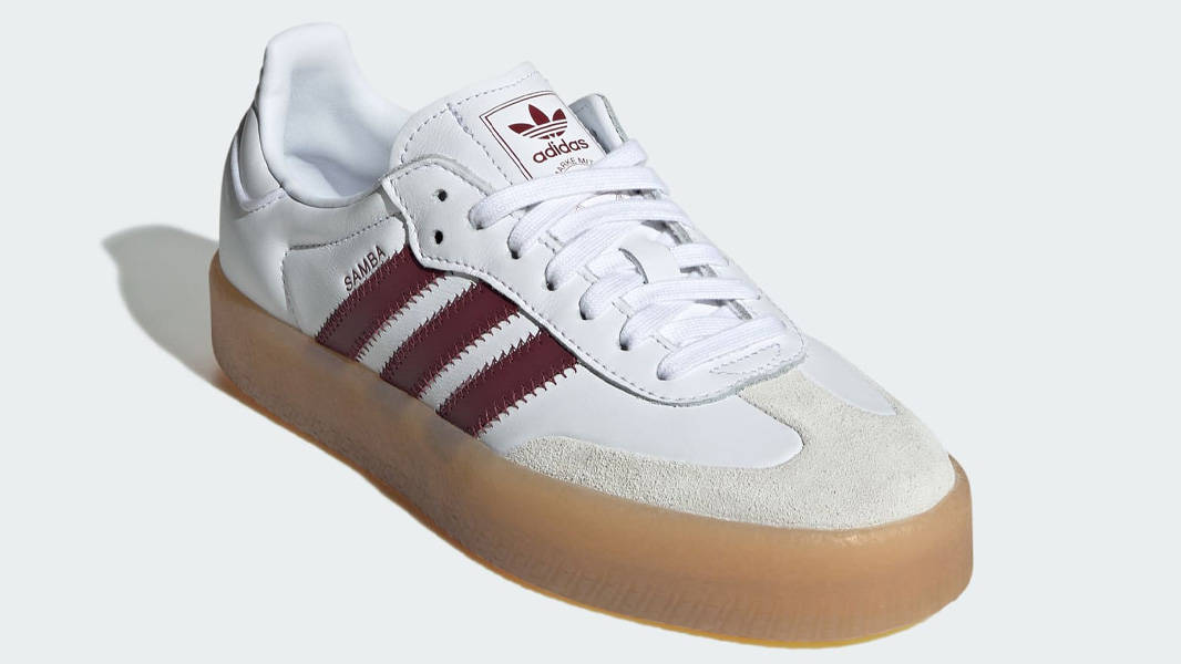 adidas サンバ(SAMBAE W ホワイト/シャドーレッドJP5610) adidas Sambae Shoes - White | Free Shipping with adiClub