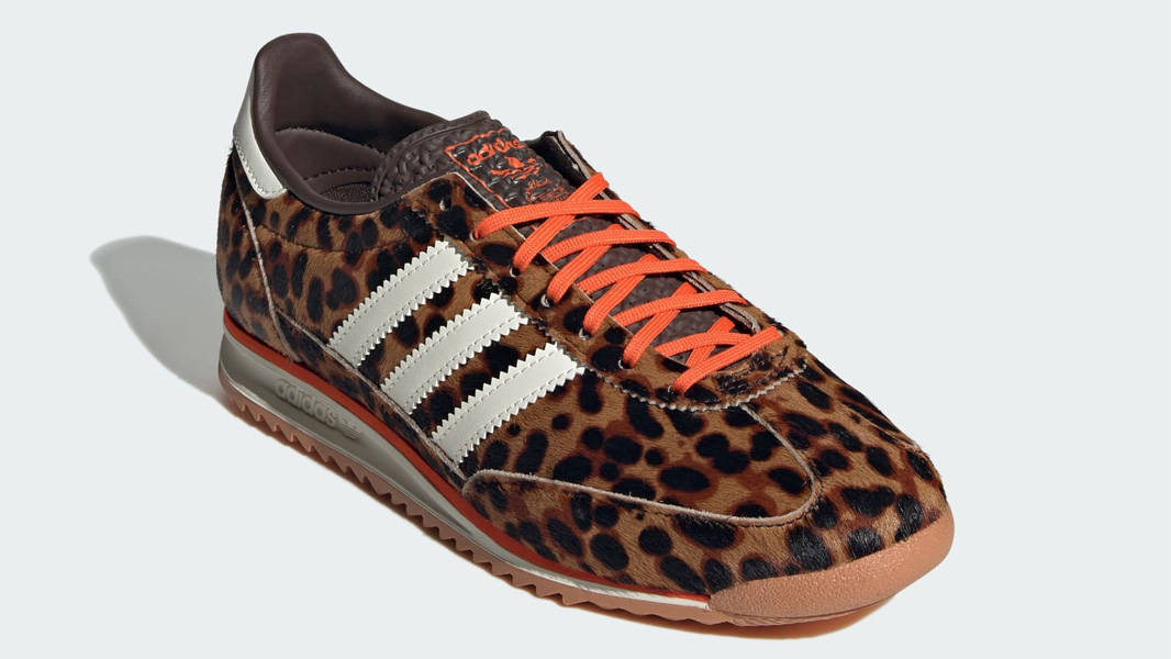 adidas SL 72 OG Leopard Dark Brown Orange Front