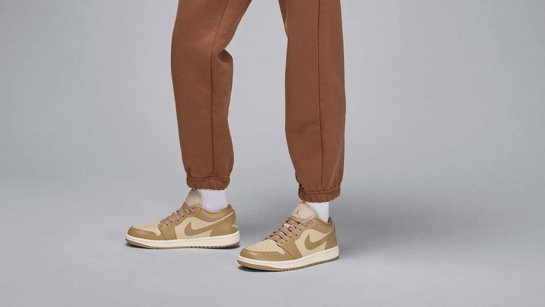 Air Jordan 1 Low Rattan Desert Camo DC0774-203 on feet