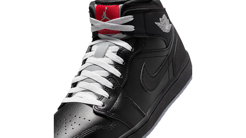 Air Jordan 1 Mid Black Metallic Reimagined HV5177-010 lace area