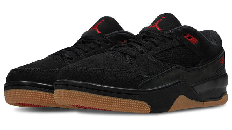 Air Jordan Flight Court Black Red Gum HF3255-001 front