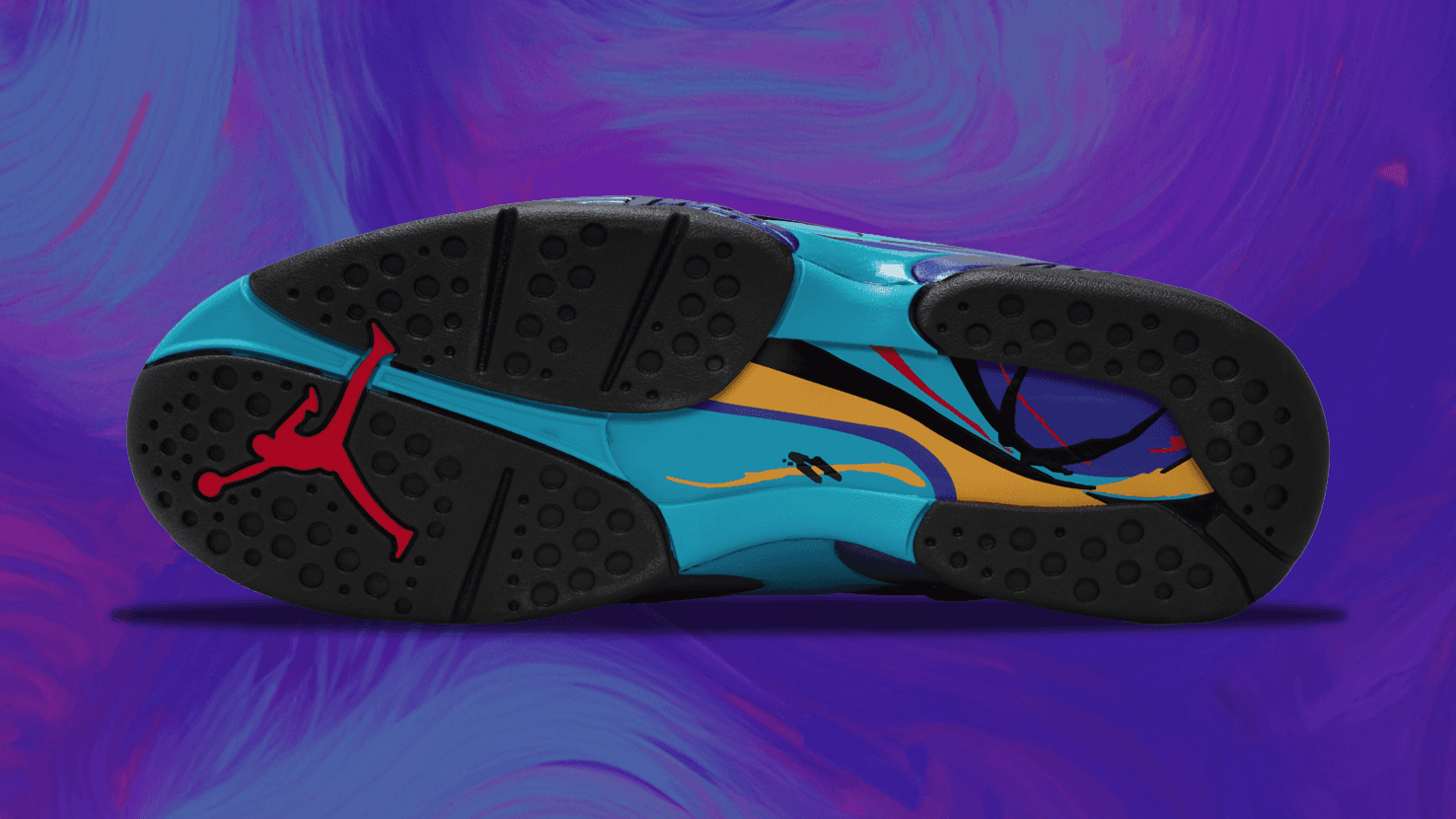 jordan 8 aqua bottom