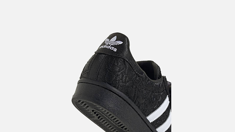 Caroline Hu x adidas Superstar White JR7978 heel