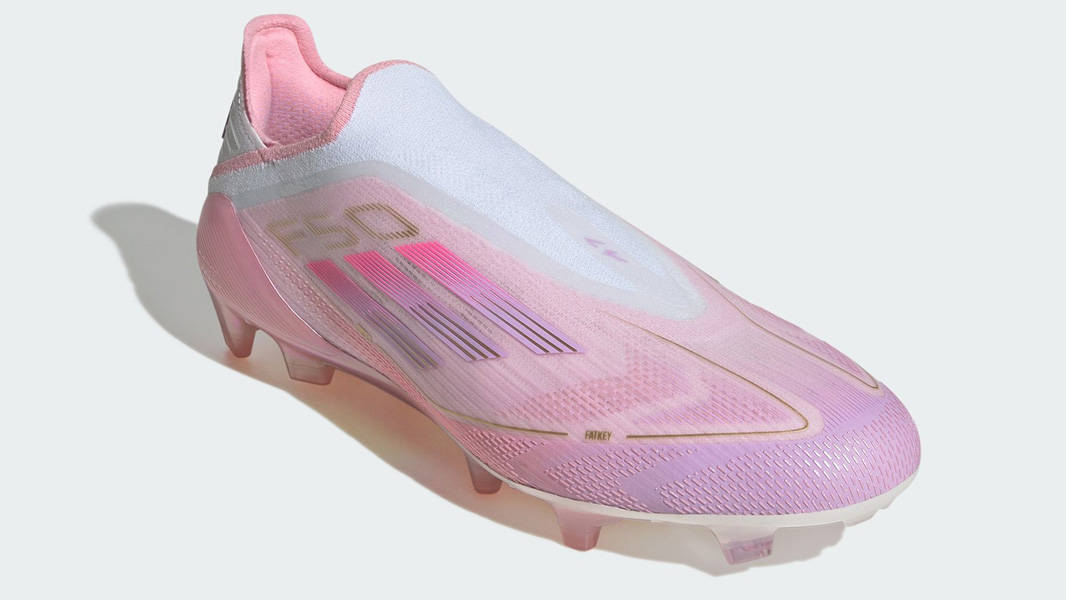 Lamine Yamal x adidas F50 Elite Laceless FG Clear Pink Front