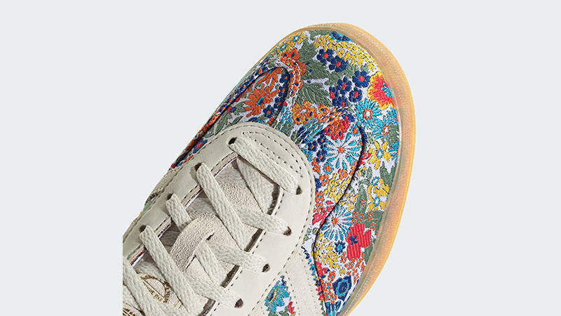 Liberty London x adidas Gazelle Indoor Off-White Multi JP5309 toe