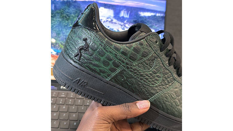 Lil Yachty x Nike Air Force 1 Concrete Boys Croc Green heel