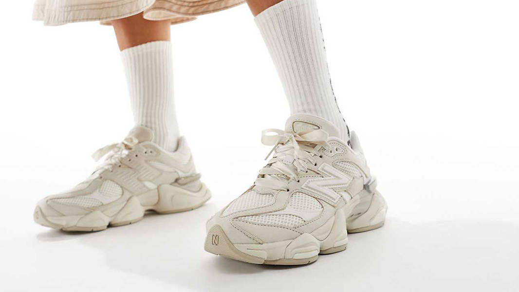 New Balance 9060 Ribbon Lace Beige Front