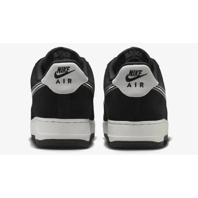 Nike Air Force 1 Low Embroidered Swoosh Black Back