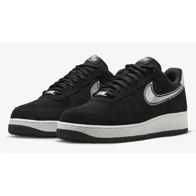 Nike Air Force 1 Low Embroidered Swoosh Black Front