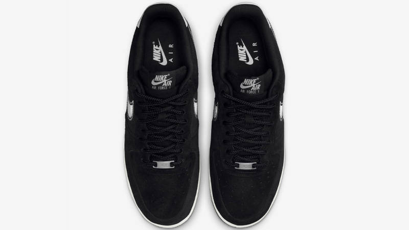 Nike Air Force 1 Low Embroidered Swoosh Black Middle