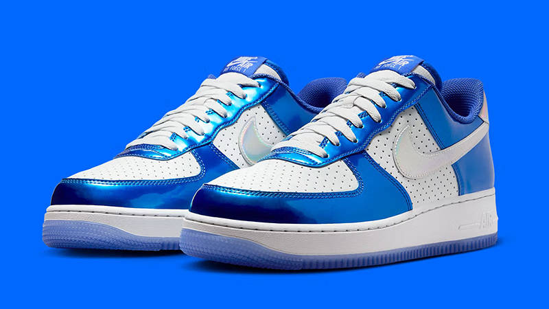 Nike Air Force 1 Low Iridescent Swoosh Royal | The Sole Supplier