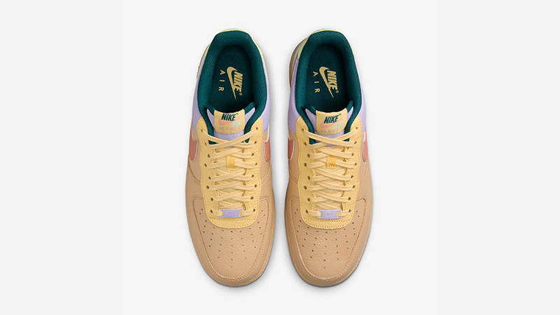 pastel yellow tick air force 1