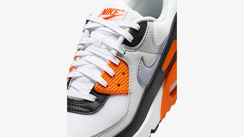 Nike Air Max 90 White Black Orange DH8010-108 side