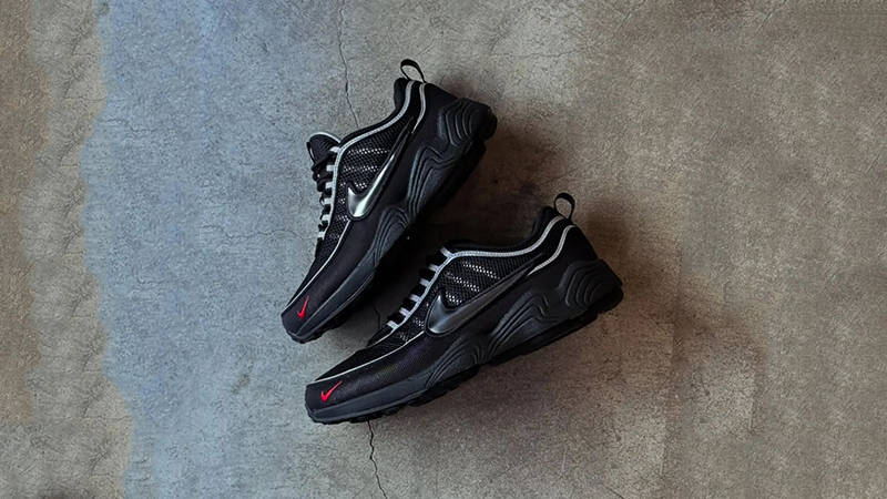 Nike Air Zoom Spiridon Black Metallic Silver HF9117-002 from top