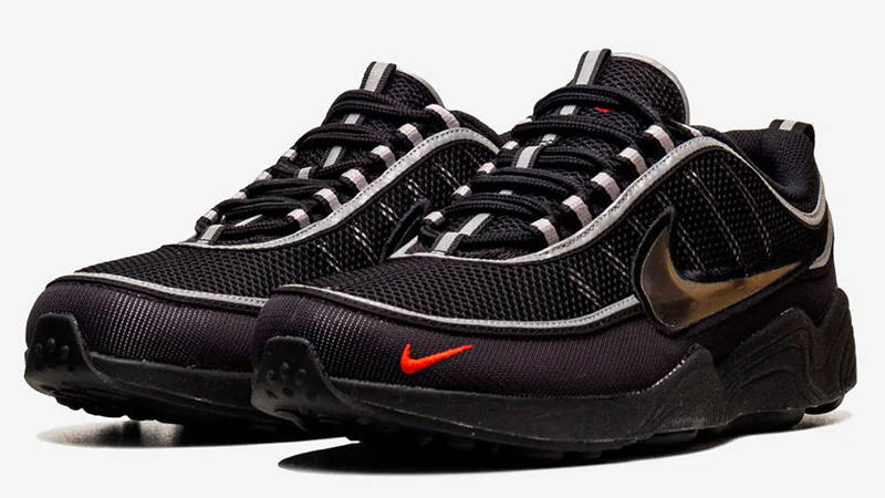 Nike Air Zoom Spiridon Black Metallic Silver HF9117-002 front