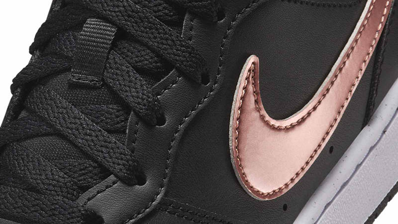 Nike Court Borough Low GS Black Metallic Red Bronze HF7307-001 Detail