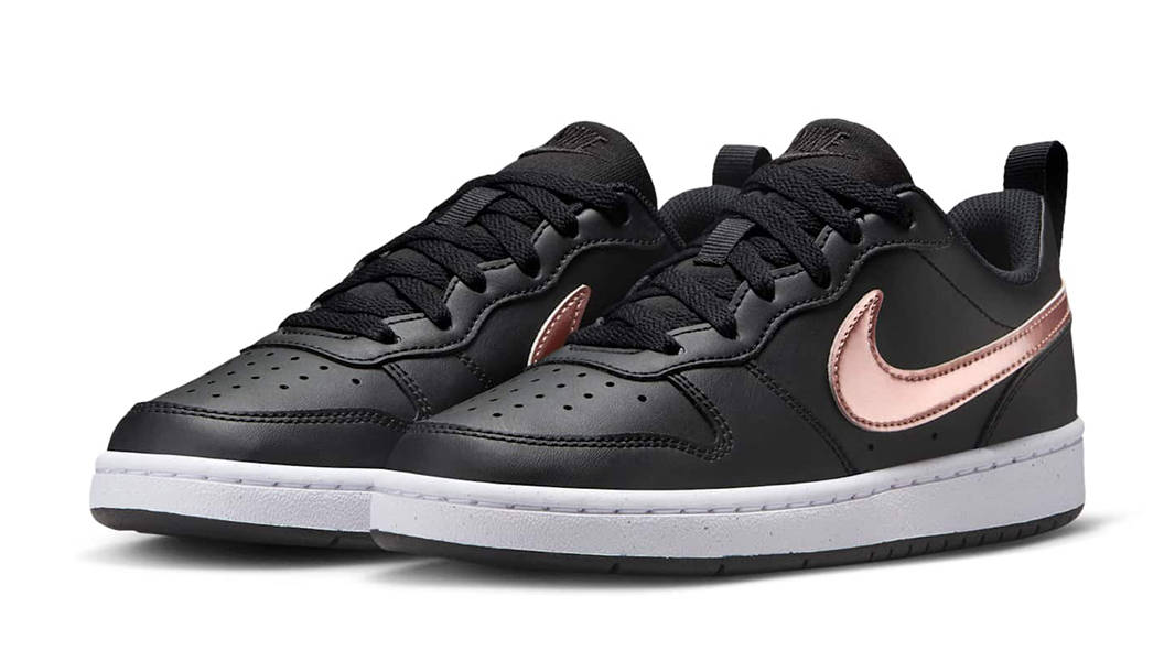 Nike Court Borough Low GS Black Metallic Red Bronze HF7307-001 Side