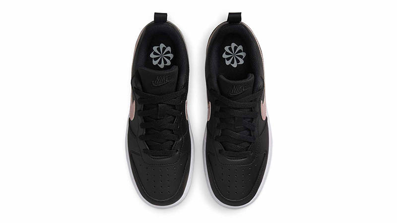 Nike Court Borough Low GS Black Metallic Red Bronze HF7307-001 Top