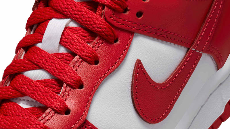 Nike Dunk Low GS White University Red FB9109-119 Detail
