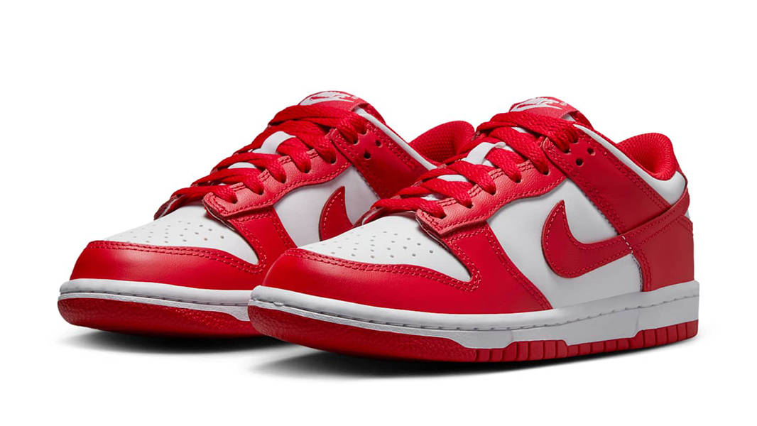 Nike Dunk Low GS White University Red FB9109-119 Side