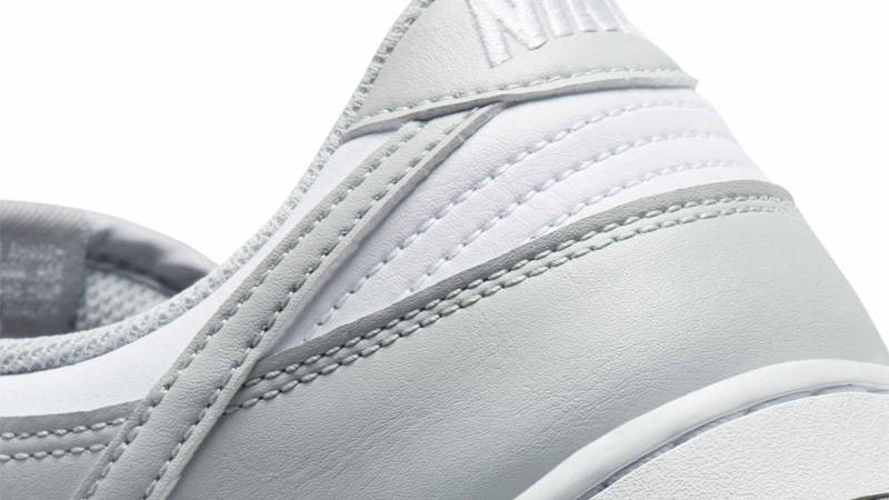 Nike Dunk Low White Light Smoke Grey Closeup
