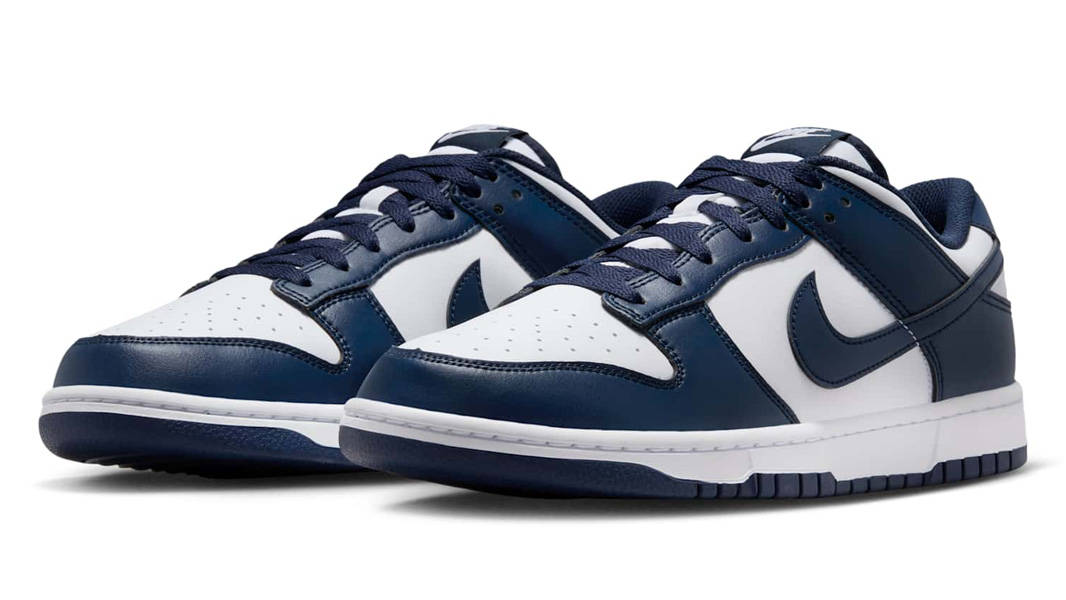 Nike Dunk Low White Midnight Navy Front