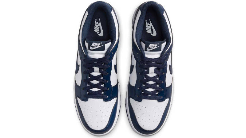 Nike Dunk Low White Midnight Navy Middle
